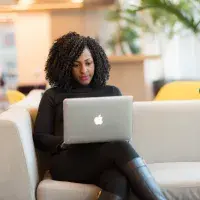 Pic of woman on laptop