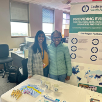 KR and AJ at the CSA stand at Multi-Institute Symposium